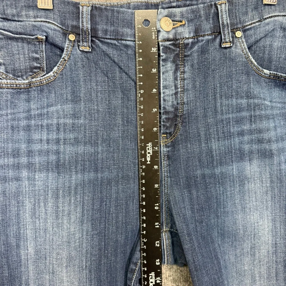 Chicos Jeans 2 Womens‎ 12 Blue Dark Wash So Slimming Girlfriend Ankle Denim
